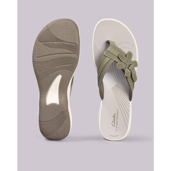 Cloudsteppers by Clarks Shoes - NEW Cloudsteppers Clarks Women Brinkley Flora Flip Flop Sandal Sz 11 Adjustable